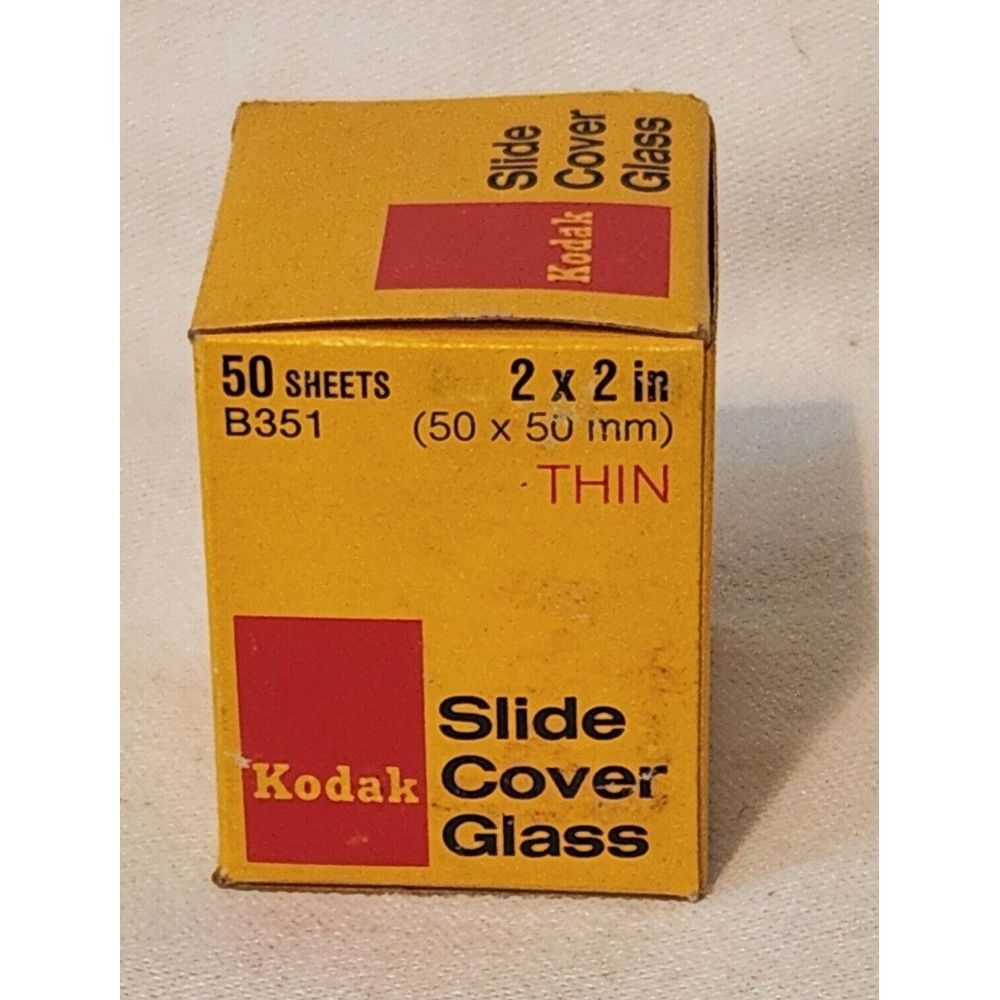 Kodak Slide Cover Glass 2"x2" 50 Sheets Thin B351 NOS